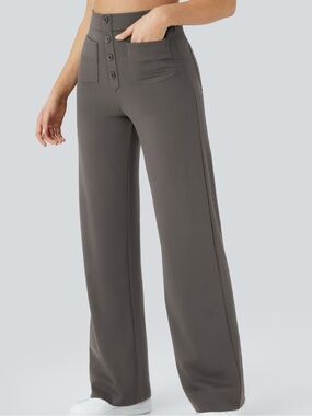 NWT Halara Gray DayStretch High Waisted Casual Pants Size XL